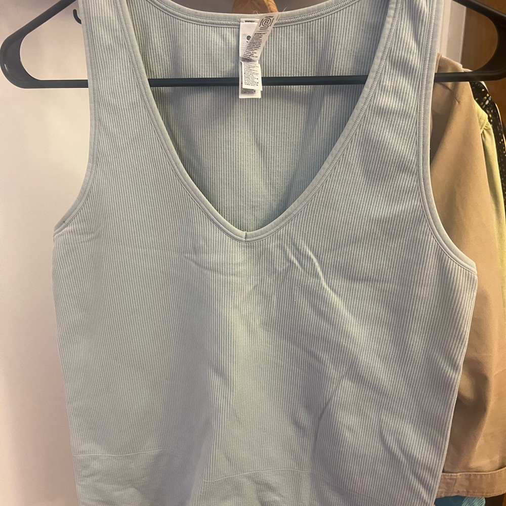 Athleta Sky Blue Ribbed Tank Top